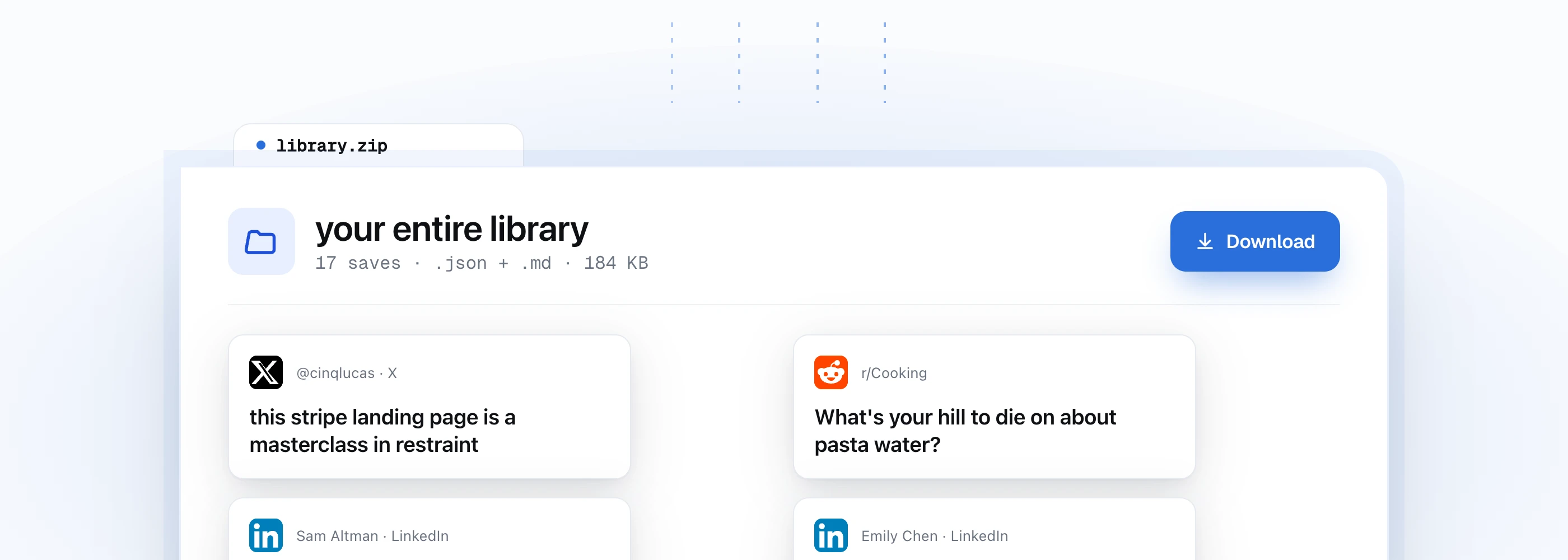 Data export and portability
